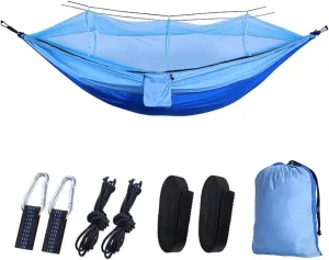 -Rollover Nylon Hammock Portable Hammock Outdoor Camping Hammock Automatic Quick-Opening Hammock Quick-Opening Hammock Hammock Automatic Quick-Opening Hammock with Mosquito Net Outdoor