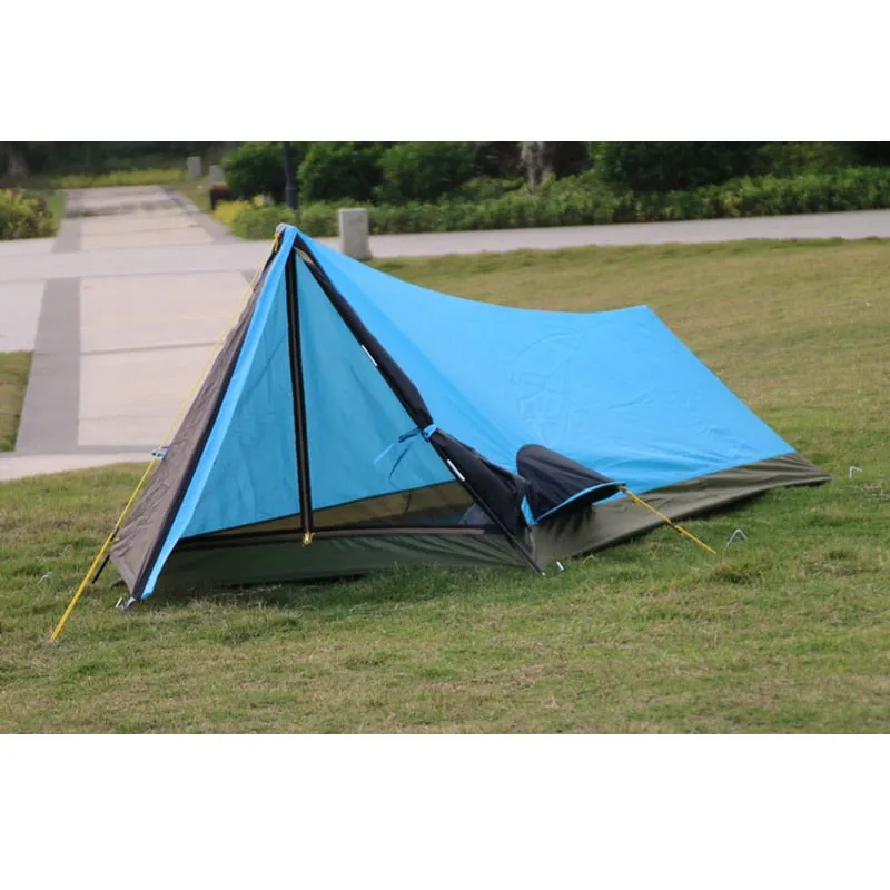 1-2 Layer Ultralight Fashion-forward Camping Person Tent Single Superior-grade Blue