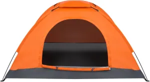 1-Person Waterproof Camping Dome Tent Automatic Pop Up Quick Shelter Outdoor Hiking Orange