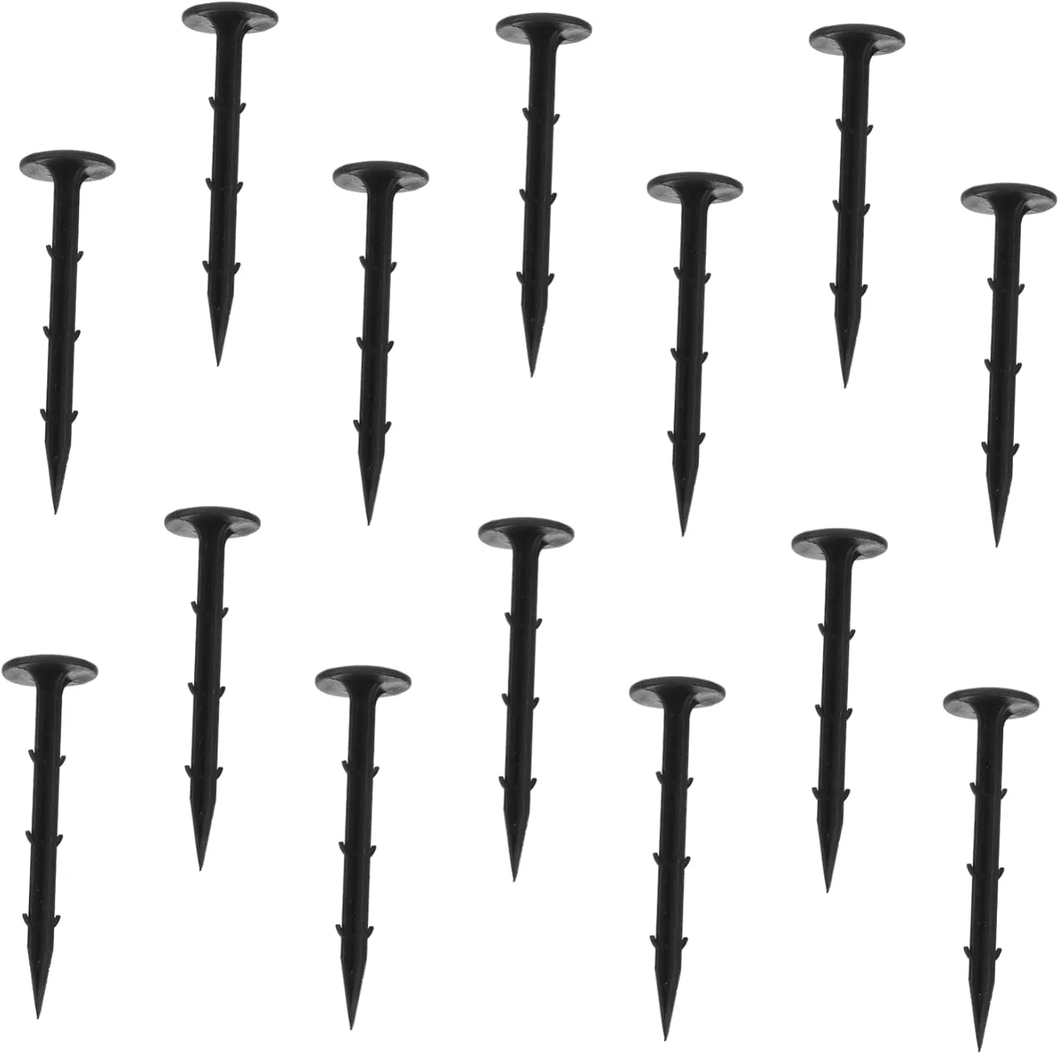 100Pcs Durable Plastic Tent Stakes Lightweight Camping Pegs for Secure Ground Anchoring for Gardening Landscaping and Outdoor Shelter Use