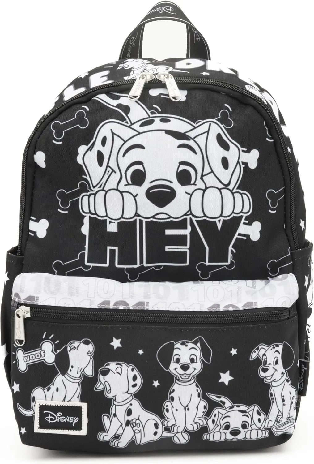 101 Dalmatians 13"" Nylon Daypack, Black and White