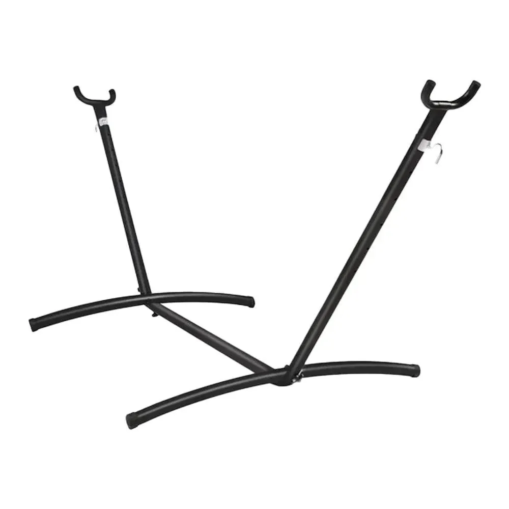 10ft Black Universal Steel Hammock Stand & Authentic Double Clasico Hammock in Midnight