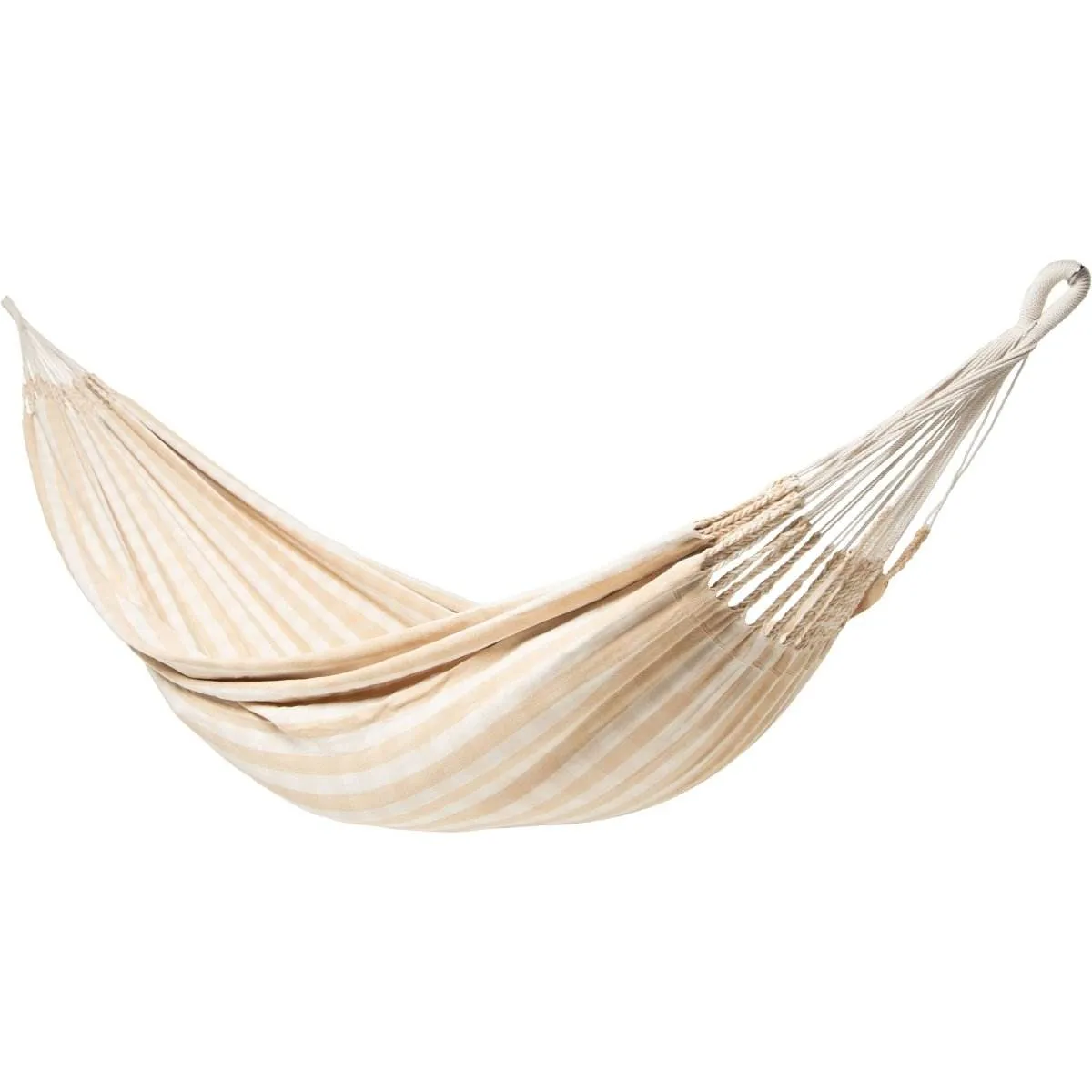 10ft Black Universal Steel Hammock Stand & Authentic Double Vichy Hammock in Sand