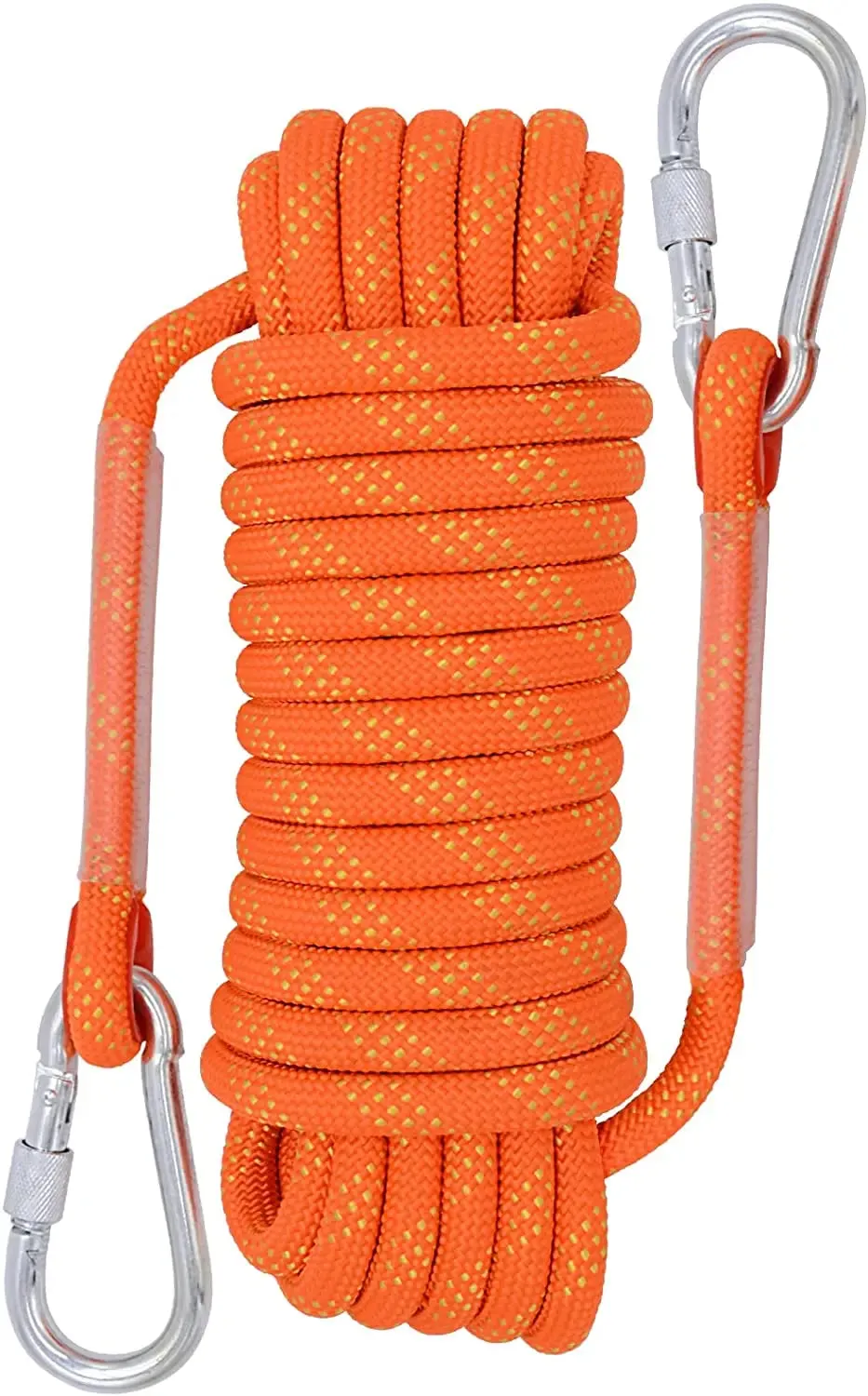 10mm Outdoor Climbing Rope Static Rock Climbing Rope, Tree Climbing Rappelling Rope, Escape Nylon Rope with 2 Steel Hooks