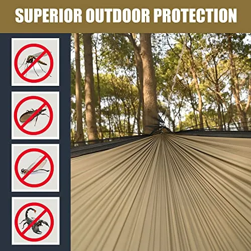 11ft Camping Hammock with Mosquito Net & Structure Ridgeline