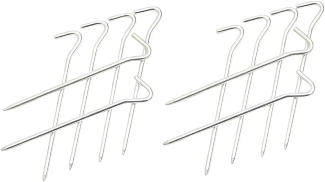 12pcs Camping Safety Stakes Lightweight Tent Anchors for Secure Ground Fixing Wind-Resistant Canopy Nails for Tents Tarps and Outdoor Decor