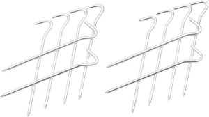 12pcs Camping Safety Stakes Lightweight Tent Anchors for Secure Ground Fixing Wind-Resistant Canopy Nails for Tents Tarps and Outdoor Decor