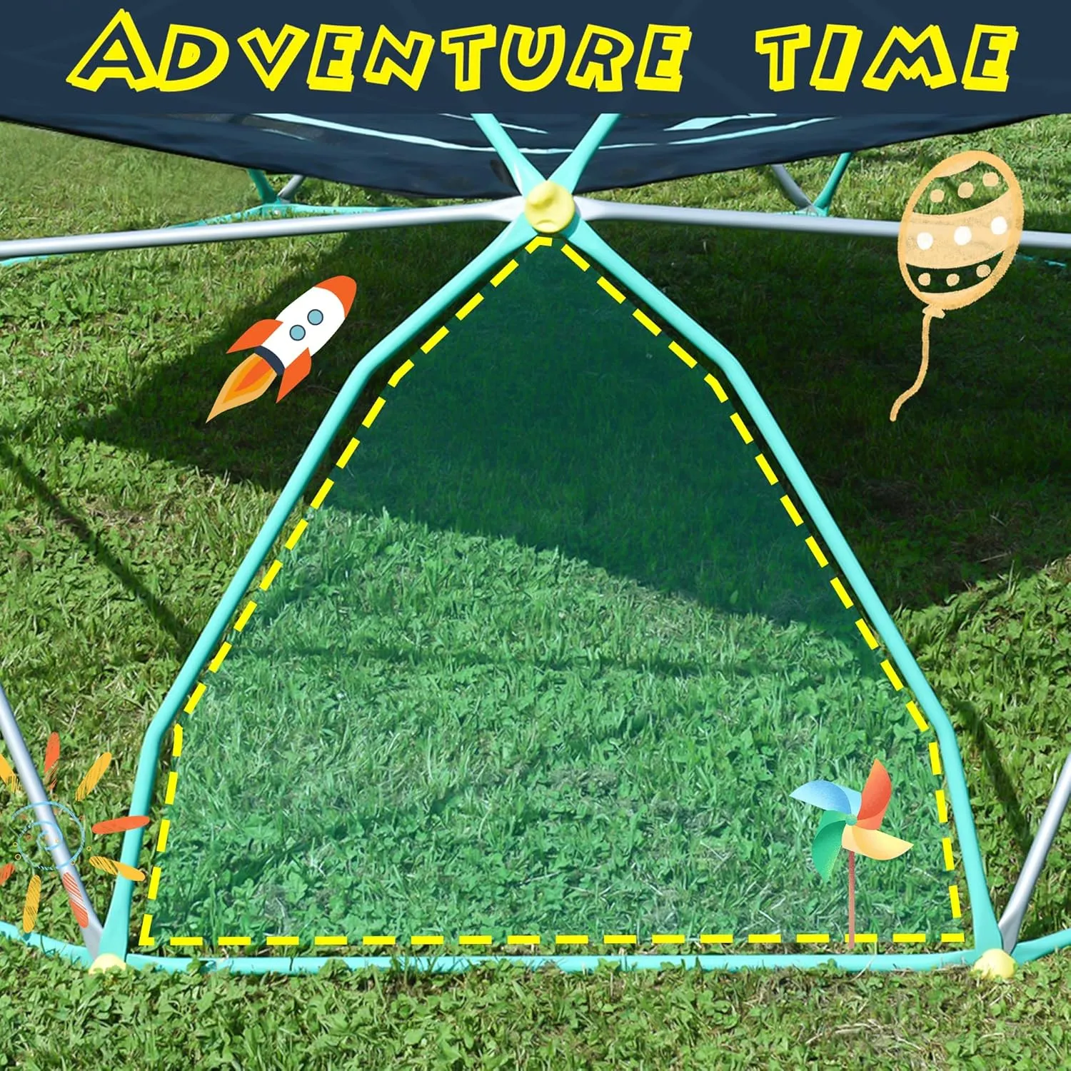 13 FT Climbing Dome for Kids 3  , Geometric Dome Climber Play Center - Supports 1000LBS Outdoor Playset, Easy Assembly and Move