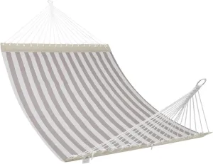 13 FT Quick Dry Textilene Hammock - Outdoor Double Hammock - Heavy Duty for Outside - 450 Lbs Capacity-Beige White for Terrace, Outdoor