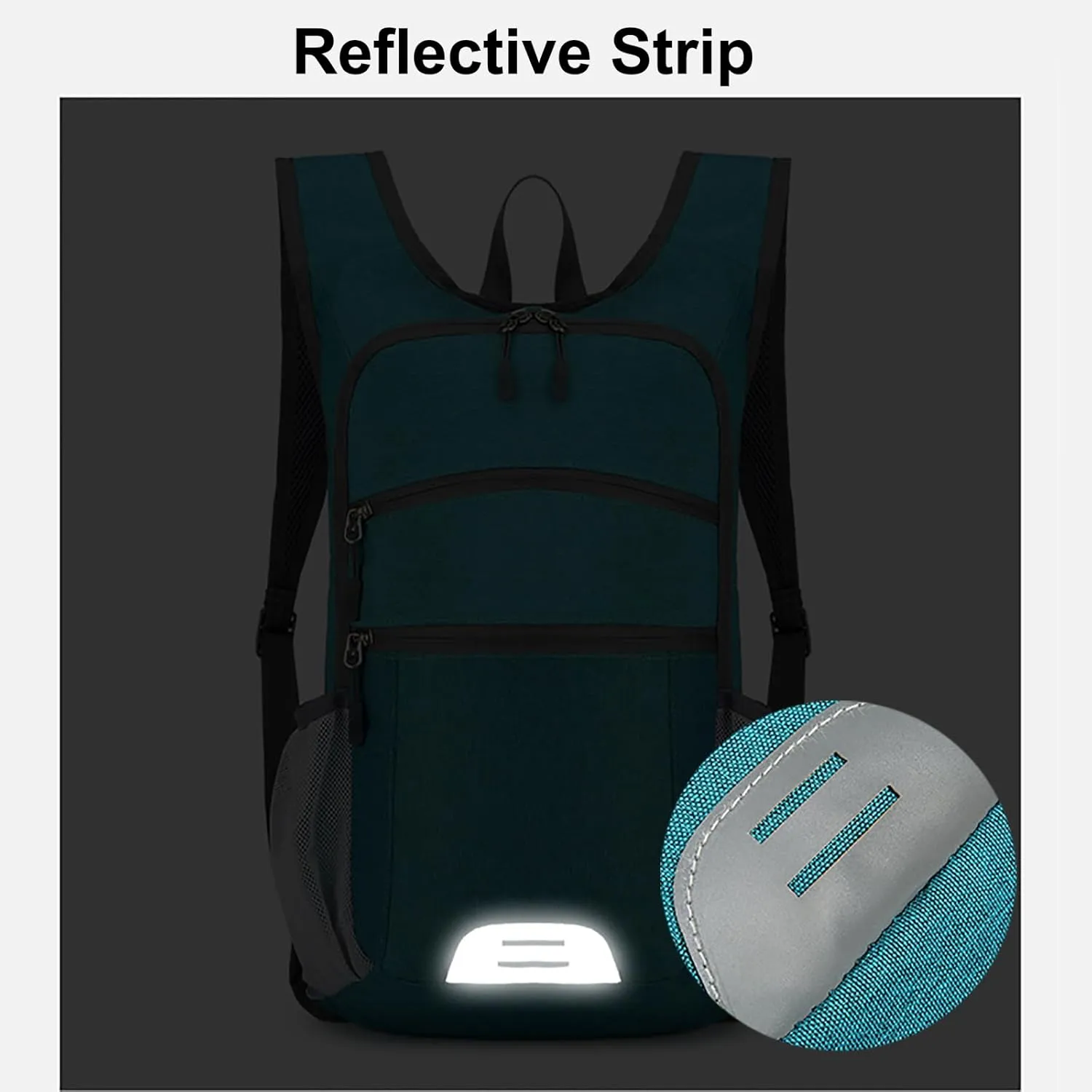 15L Hiking Backpack Foldable Ultralight Hiking Pack Small Travel Backpackfor Women Men(Gray)