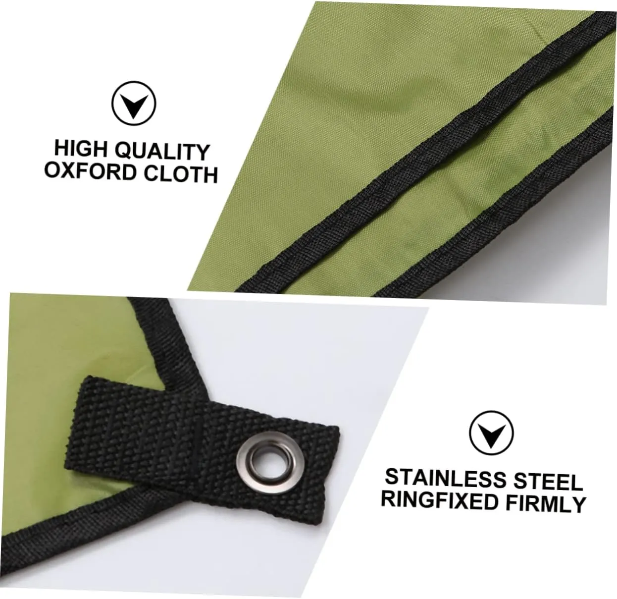 1pc Outdoor Ground Mat Oxford Cloth Camping Tent Blanket Portable Picnic Beach Mat for Hiking Uv Lightweight Army Green