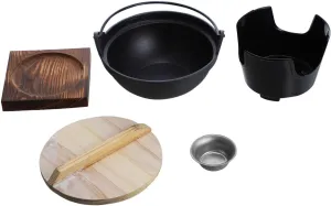 1Set Outdoor Cast Hot Pot Multifunctional Camping Saucepan with Base Lightweight Non Stick for Stewing and Cooking at Picnics and Outdoor Gatherings