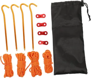 1set Tent Stakes Set Heavy Duty Pegs with Ropes Storage Bag for Camping Hiking and Outdoor Use Lightweight and Stable Ground Anchors for Tents