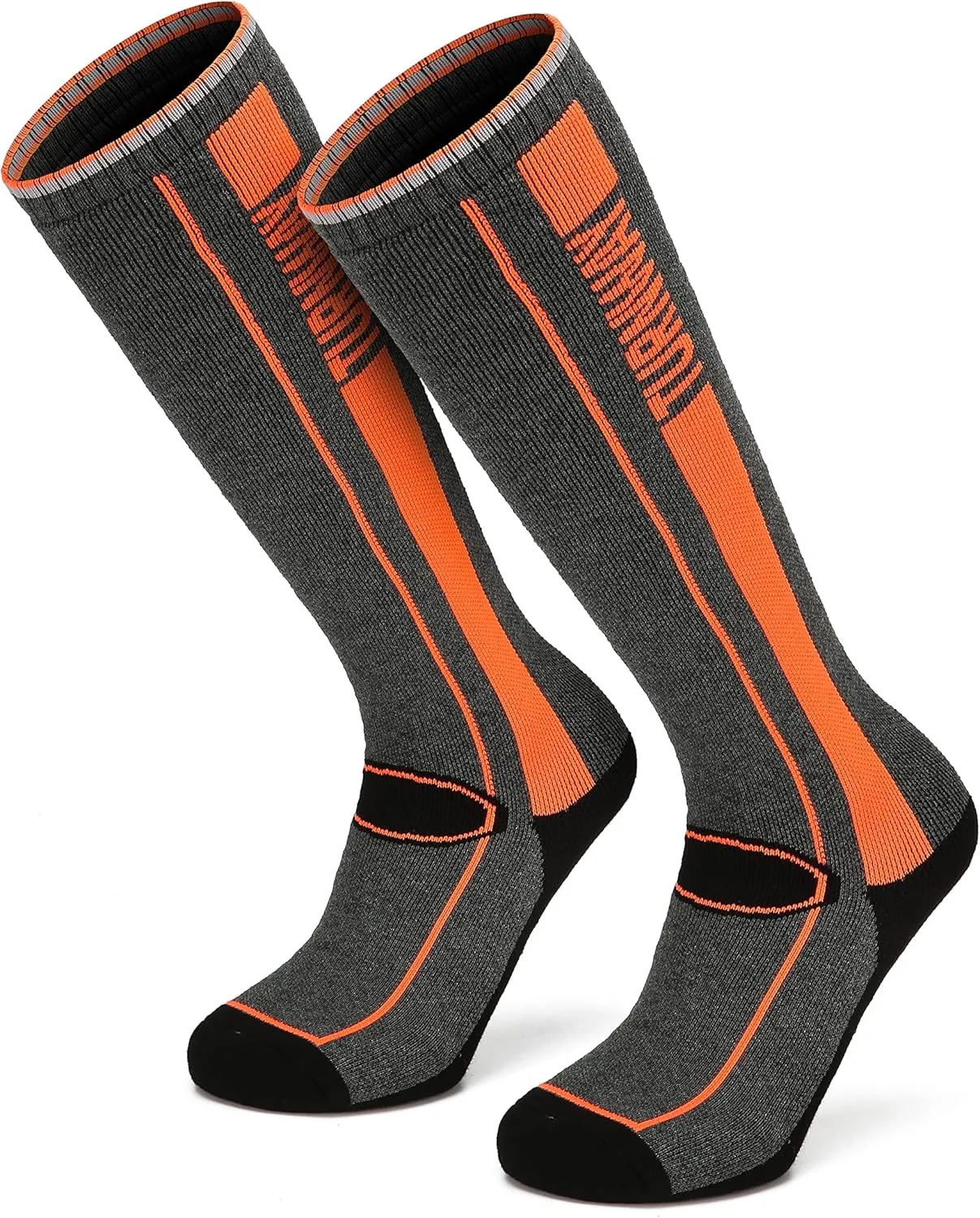 2-Pairs Ski Socks Over The Calf (OTC) for Skiing, Snowboarding, Winter Outdoor Activities for Men & Women
