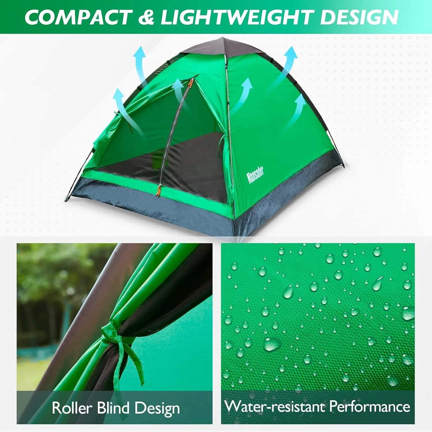 2 Person Camping Dome Tent,Waterproof Lightweight Portable Tents for Outdoor Camping Hiking Travel