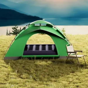 2 Person Camping Tent, Lightweight Waterproof Dome Tent with Rainfly & Carry Bag, Easy Setup Double Layer Tent Backpacking Tent for Backpacking, Hiking, Outdoor Adventures Green