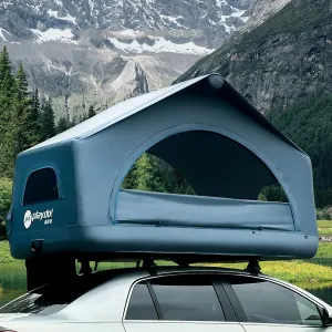 2 Person Inflatable Car Roof Top Tent with Pump,4 Season Waterproof and Sun Resitant Camping Dome Roof Top Tents Camping Tent for SUV, Truck and Universal Cars,Easy Setup