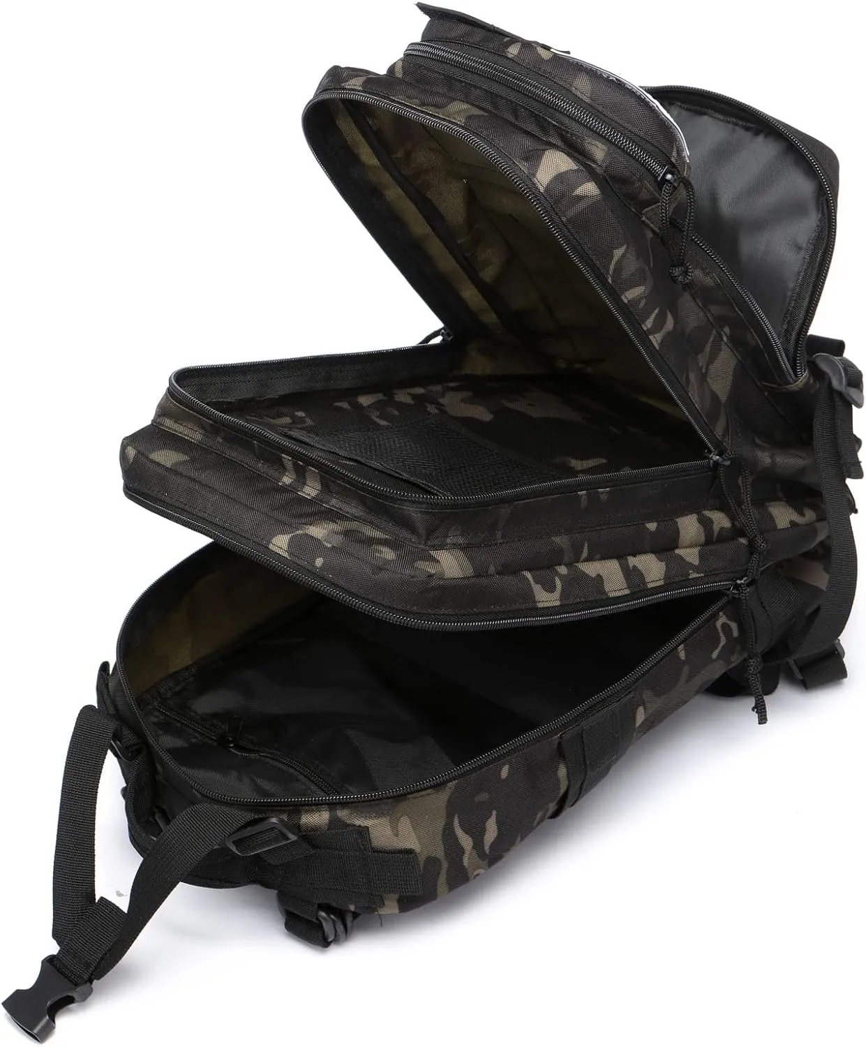 20 Liters Sturdy Nylon Waterproof Fishing Hunting Backpack Outdoor Military Tactical Sports Hiking Daypacks (Camo Black)