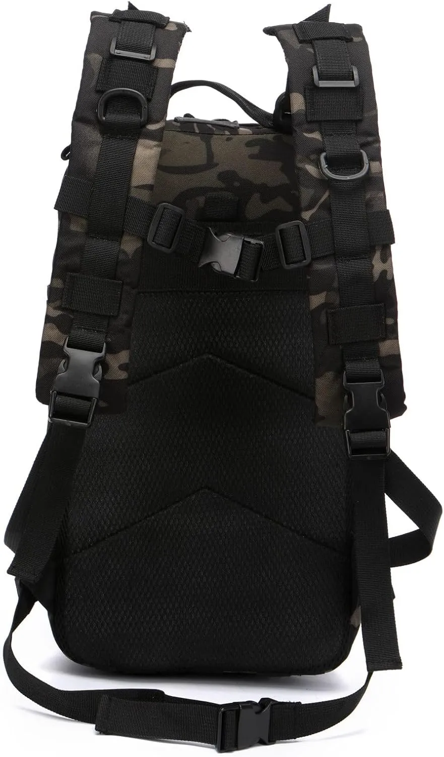 20 Liters Sturdy Nylon Waterproof Fishing Hunting Backpack Outdoor Military Tactical Sports Hiking Daypacks (Camo Black)