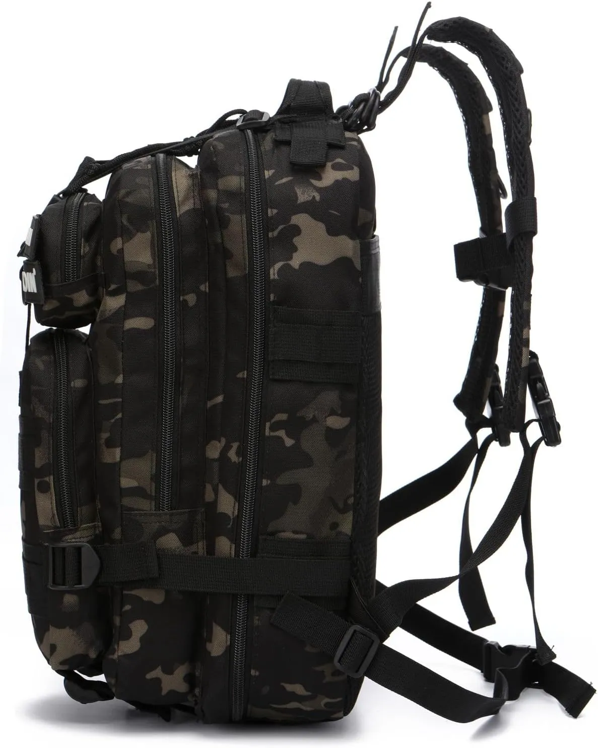 20 Liters Sturdy Nylon Waterproof Fishing Hunting Backpack Outdoor Military Tactical Sports Hiking Daypacks (Camo Black)