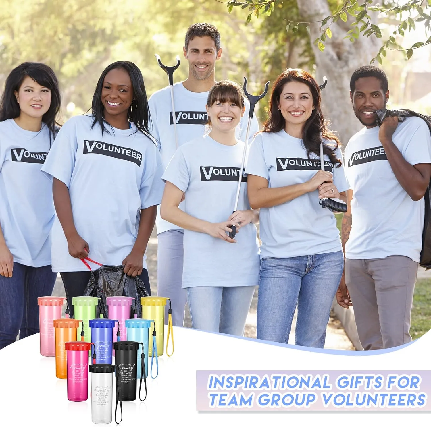 20 Pcs Cna Week Gifts Bulk 2025 Thank You Water Bottles Bulk with Lid Camp Gifts for Volunteer Staff Employee Nurse Students Teacher Graduation Coworker Women Men