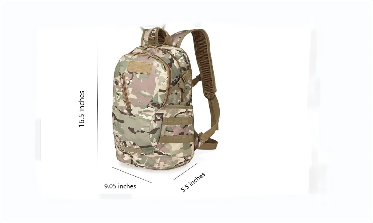 20L Tactical Multifunctional Backpack， Camping Hunting Mountaineeringand Outdoor Travel Tactical MOLLEBackpacks