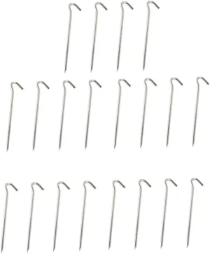 20pcs Tent Stake Ground Nail for Tarp Tent Reusable Camping Stakes Question Mark Shape Easy to Store Lightweight for and Landscaping
