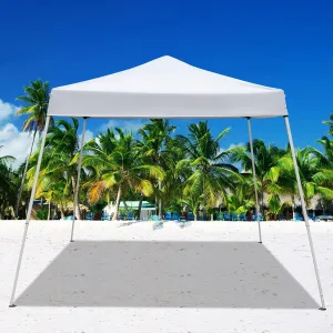 2.4 * 2.4m Pop Up Canopy Tent, Waterproof & UV-Resistant Outdoor Pergola Portable Canopies Easy to Set Up Party Tent with Wheeled Carry Bag, for Camping, Parties, Garden, Backyard