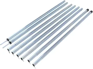 2Pcs 4 Section Tarp Shelter Canopy Tent Awning Support Rod Porch Iron Pole