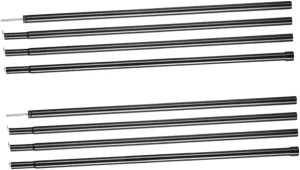 2pcs Metal Tent Poles for Beach Camping Replacement Tent Rod Support Frame Tarp Poles for Outdoor