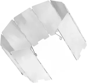 2pcs Portable Camping Stove Windscreen Aluminum Alloy Outdoor BBQ Cooking Pot Wind Shield for Camping Supply, Silver, 67x24cm, Casual