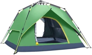 3-4 Person Family Camping Tent Automatic Instant Pop Up Waterproof PU3000mm 210D Oxford Material Family-Sized Groups Camp Beach Tents