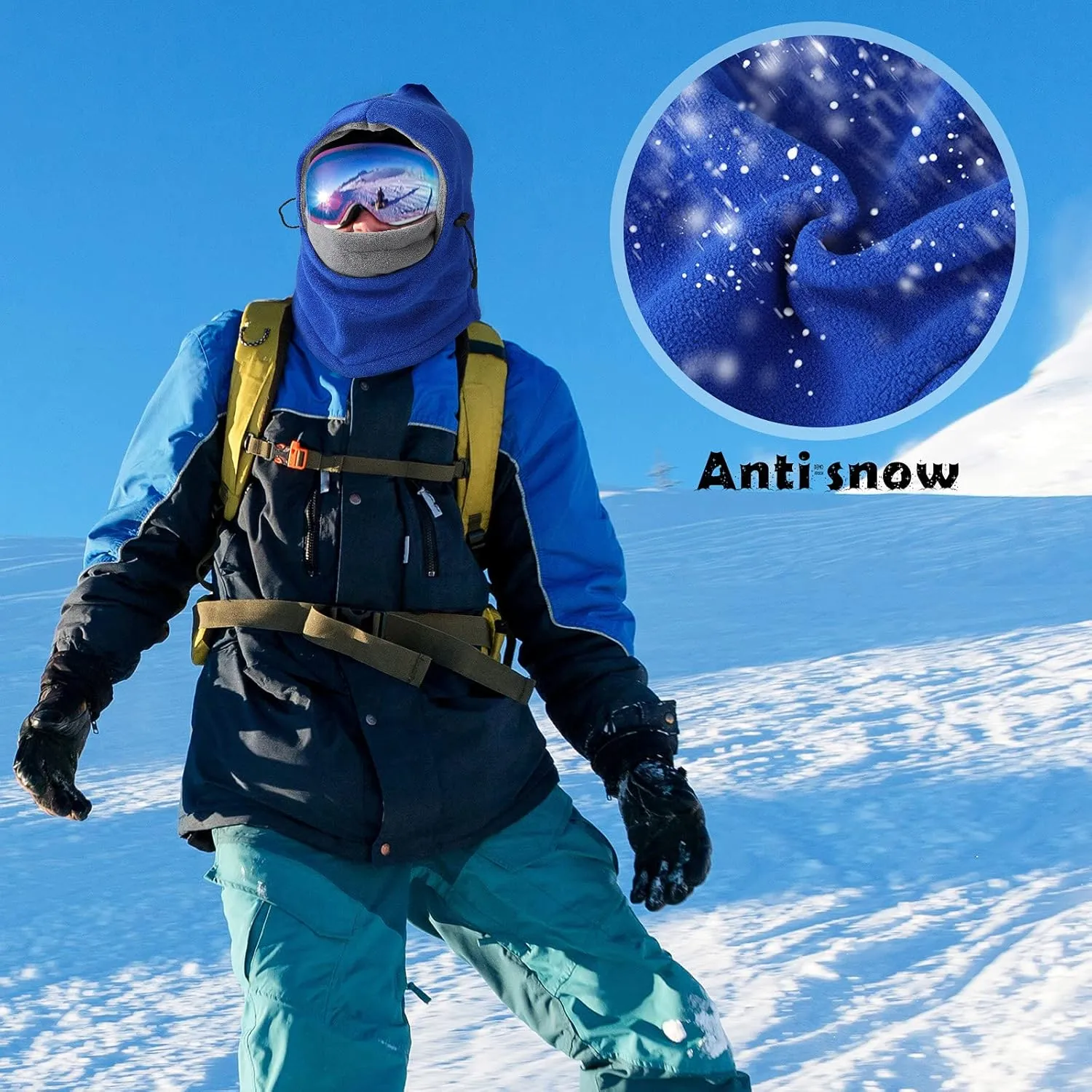 3 Pcs Balaclava Ski Masks for Women and Men Windproof Warmer Fleece Adjustable Winter Mask Face Cover Blue Grey Black