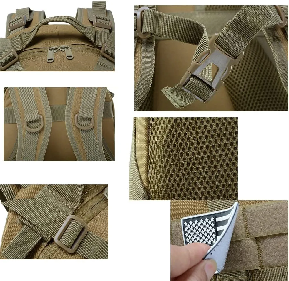 30L Tactical Backpack Molle Military Daypack Outdoor Bug Out Bag