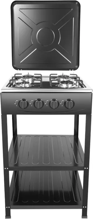 4 Burner Gas Stove Portable Outdoor Stove with Removable Storage Stand and 4 Burns for Stir-Frying, Cooking Noodles, Soup in Outdoor Activities