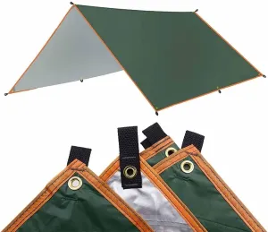 400x300cm 300x300cm Awning Waterproof Tarp Tent Shade Garden Canopy Sunshade Outdoor Camping Hammock Rain Fly Beach Sun Shelter(Size:Small)