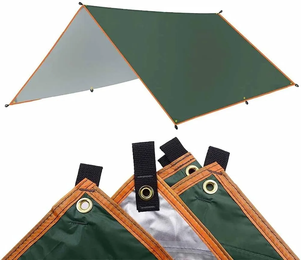 400x300cm 300x300cm Awning Waterproof Tarp Tent Shade Garden Canopy Sunshade Outdoor Camping Hammock Rain Fly Beach Sun Shelter(Size:Small)
