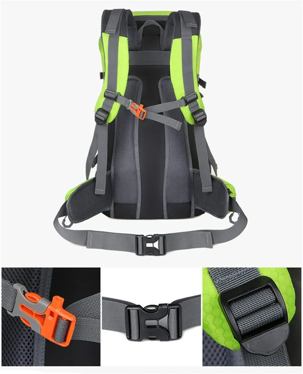 40L Mountaineering Backpack Outdoor Multi Pocket Bag Travel Camping Mountaineering Bag(D)