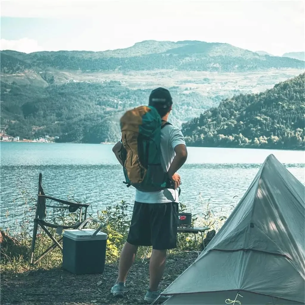 40L Outdoor Bag Hiking Sports Backpack Multi Pocket Travel Backpack Mountaineering Backpack (D,As the picture shows)