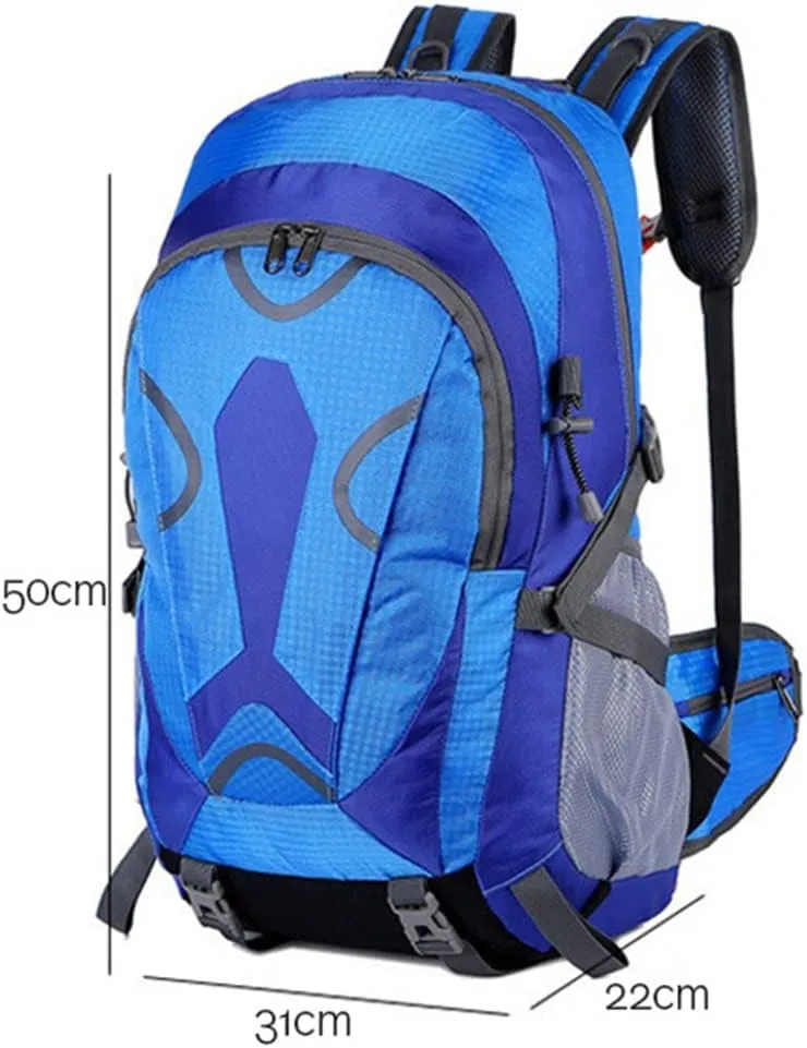 40L Outdoor Sports Backpack Large Capacity Travel Backpack Hiking Mountaineering Backpack(Argento)