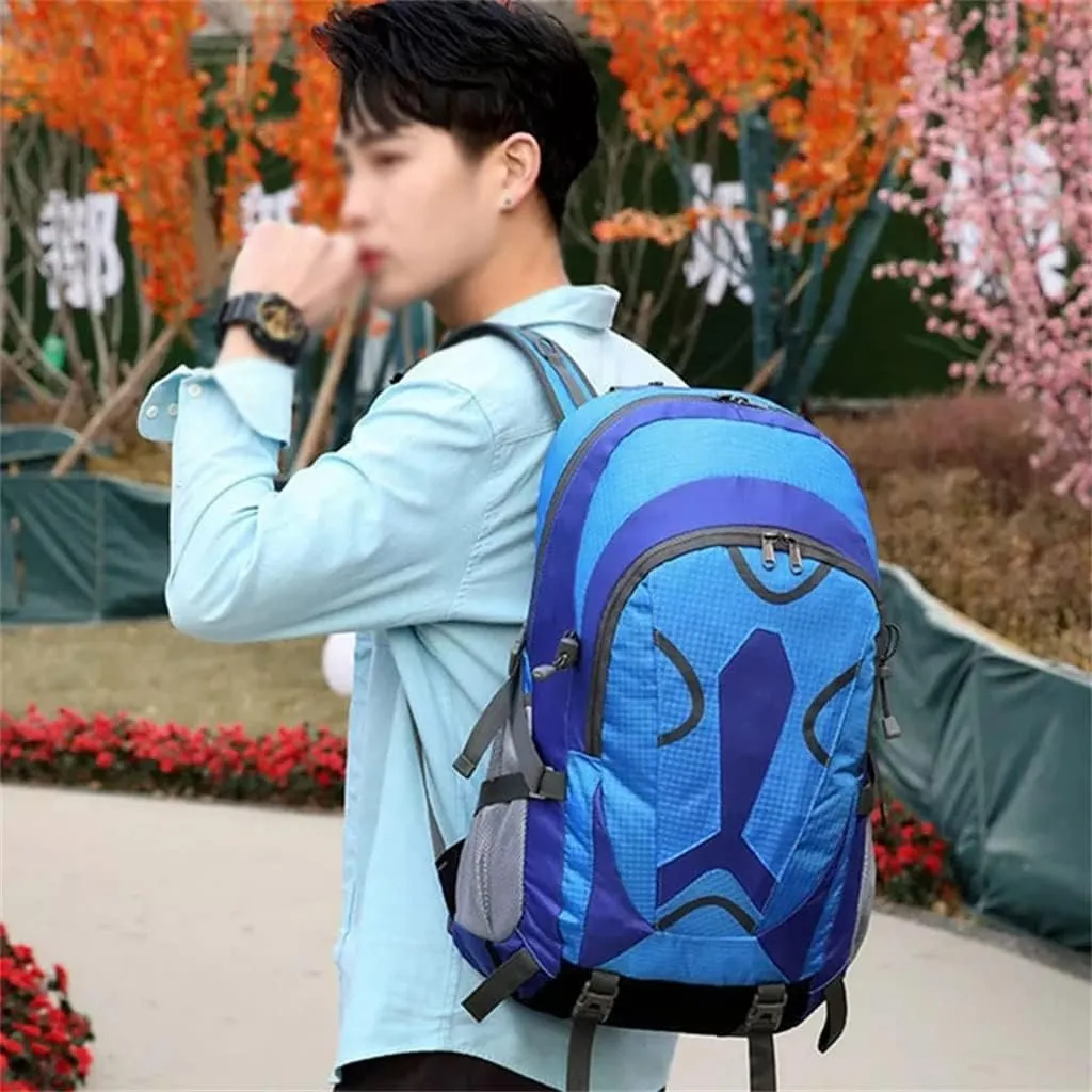 40L Outdoor Sports Backpack Large Capacity Travel Backpack Hiking Mountaineering Backpack(Argento)