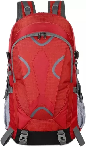 40L Outdoor Sports Backpack Large Capacity Travel Backpack Hiking Mountaineering Backpack(Argento)