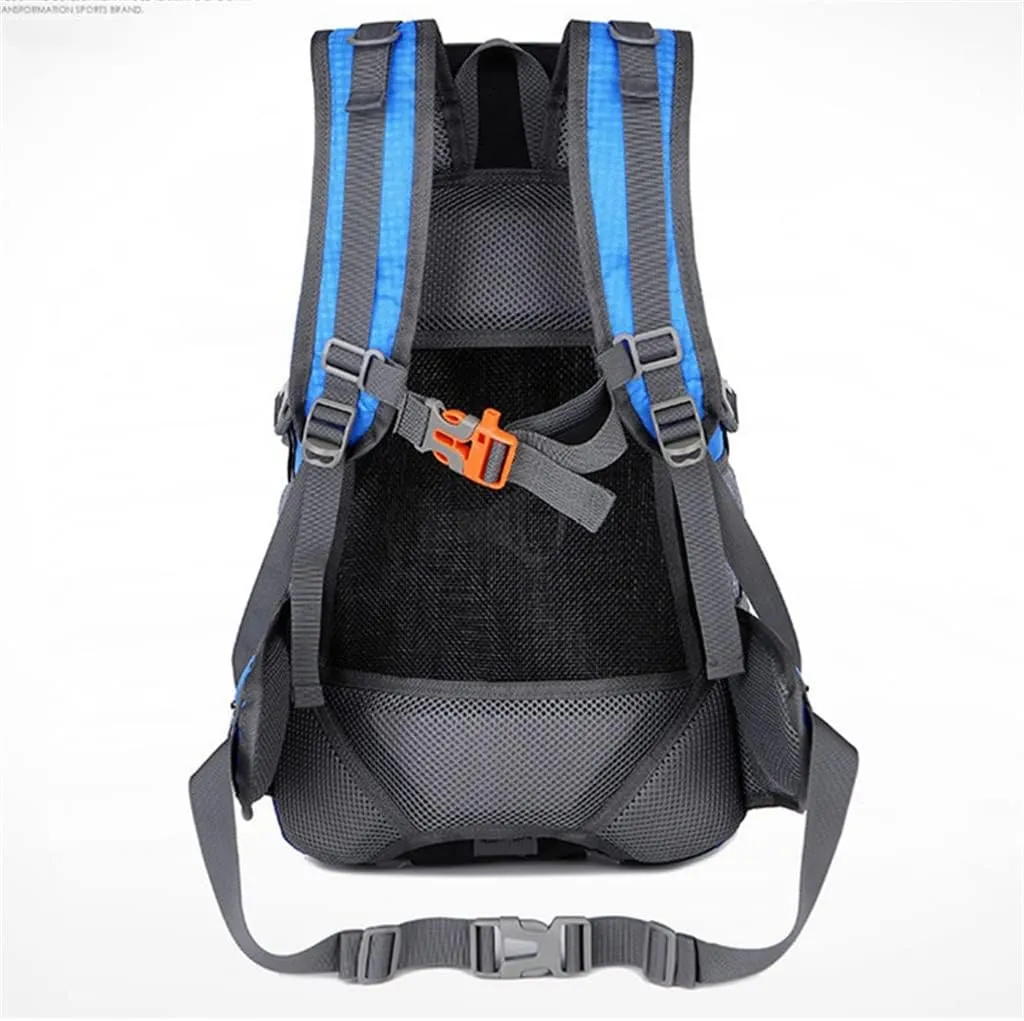 40L Outdoor Sports Backpack Large Capacity Travel Backpack Hiking Mountaineering Backpack(Argento)