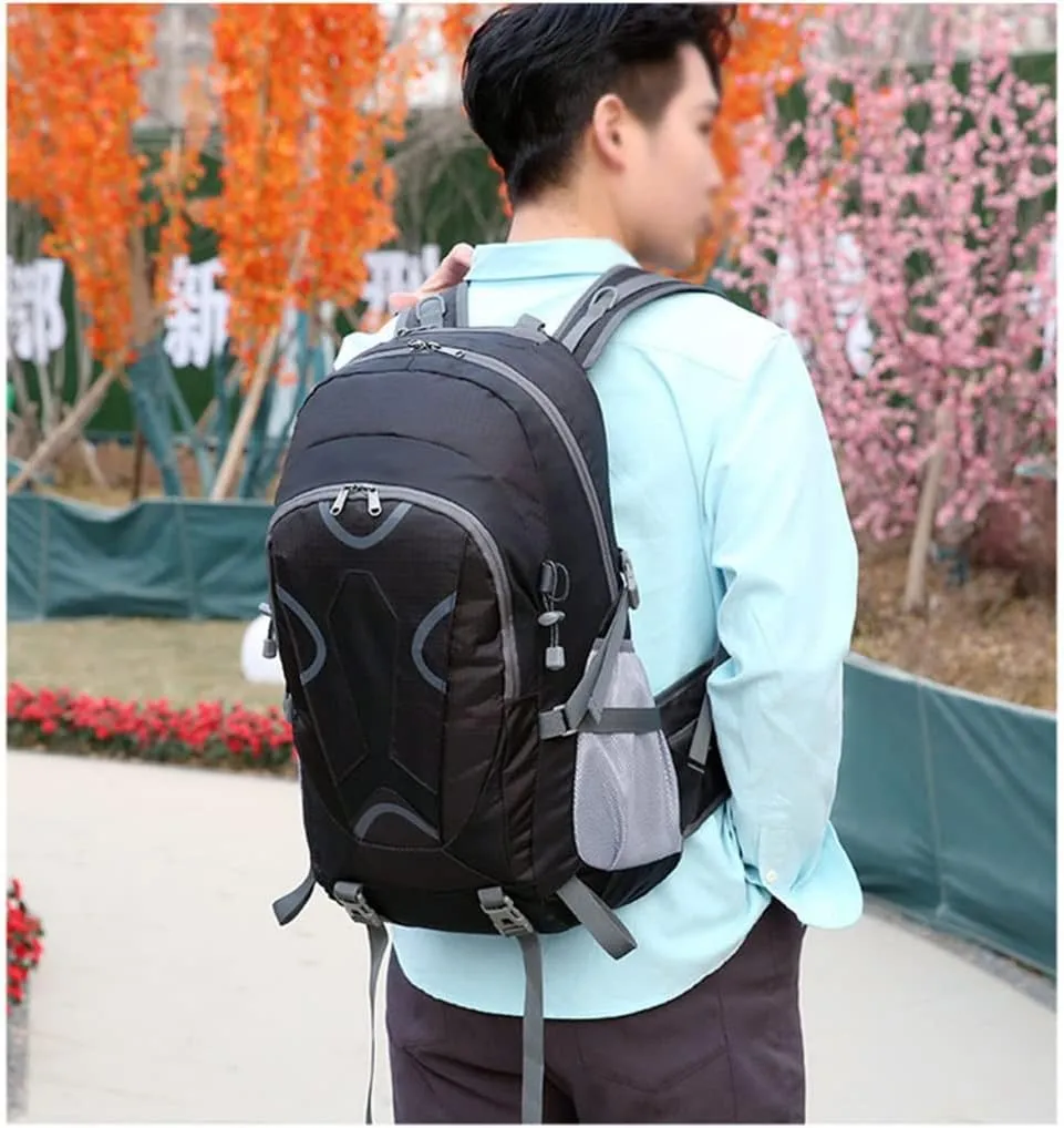 40L Outdoor Sports Backpack Large Capacity Travel Backpack Hiking Mountaineering Backpack(Argento)