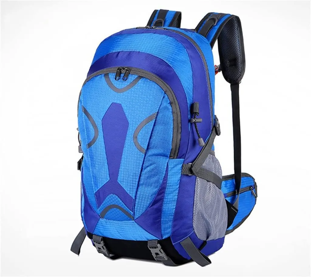 40L Outdoor Sports Backpack Large Capacity Travel Backpack Hiking Mountaineering Backpack(Argento)