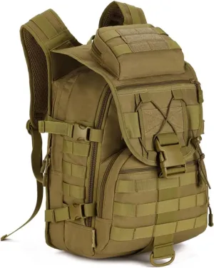 40L Tactical Military Backpack,MOLLE Hunting Backpack/Fishing Rucksack/Laptop Bag/Assault Pack for Hiking, Camping, Hiking, Travel