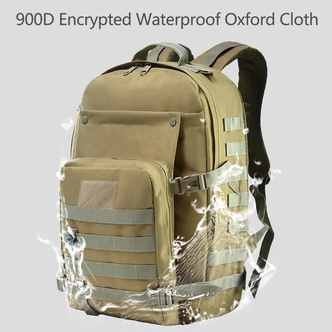 41L Military Tactical Backpack For Men Camping Hiking Trekking Daypack Rucksack Bag MOLLE 3 Day Assault Pack (ACU)