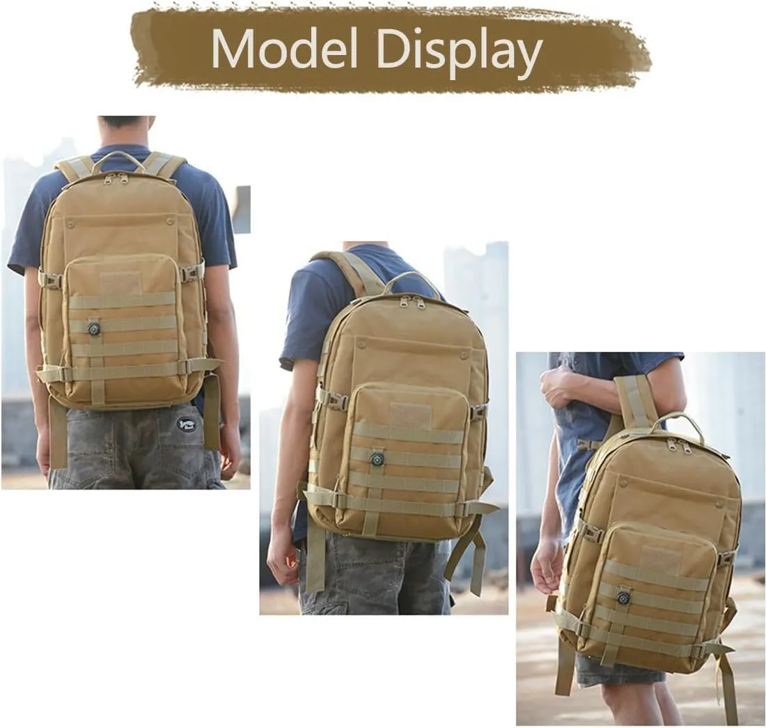 41L Military Tactical Backpack For Men Camping Hiking Trekking Daypack Rucksack Bag MOLLE 3 Day Assault Pack (ACU)