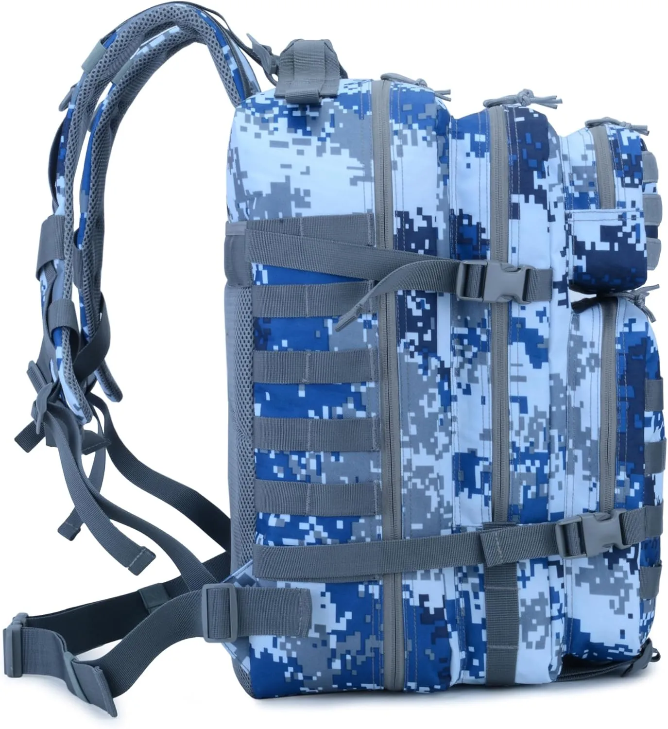 45L Military Tactical Backpack for Men & Women Bug Out Bag Assault pack Molle Daypack Hiking Trekking Rucksack(Navy Digital)