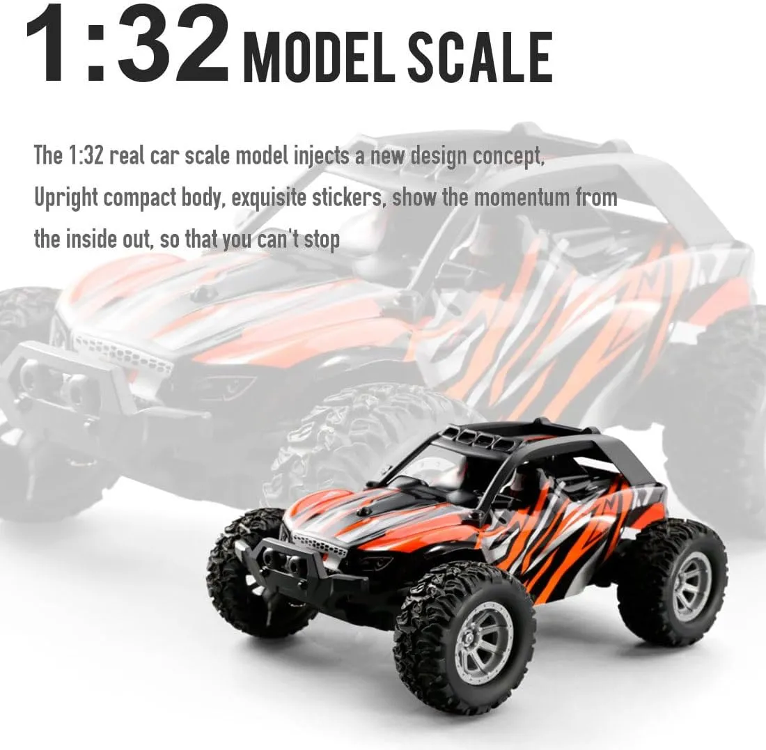 4WD Off-Road Drift Car for Adults, 1/32 Scale 2.4G Proportional Control RC Car with Light Kit, Ideal Off-Road Toy for Hobbyist - RTR